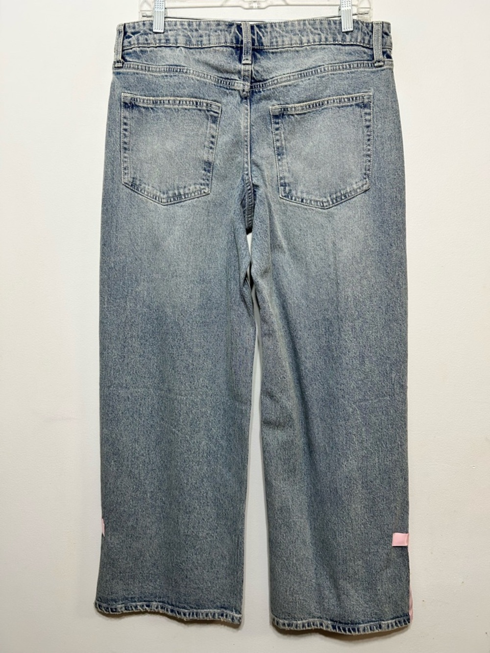 New! No Boundaries Side Bow Baggy Wide Leg Jeans Womens Size 8 - Picture 7 of 11